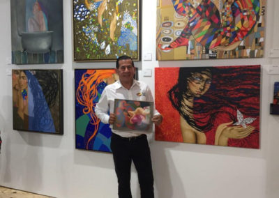 El Representante del Artista Manuel Blanco,en el Festival de Art Basel 2.017.